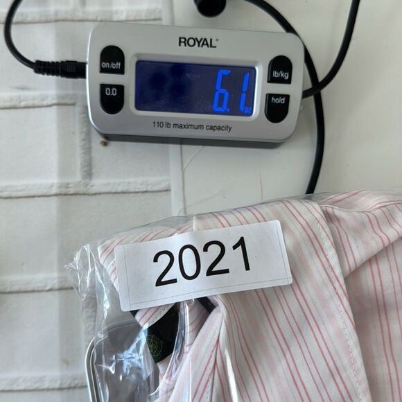 Eddie Bauer Shirt Womens Large Button Up Striped Stretch Wrinkle Resistant Pink - Picture 8 of 8